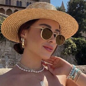 Women's Metal Frame Round Frame Vintage Glasses